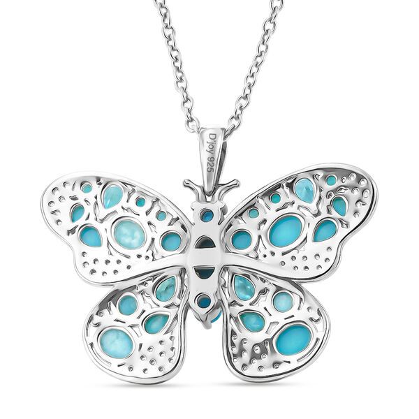 D'Joy Sleeping Beauty T&uuml;rkis Schmuckset ca. 45 cm 925 Silber Rhodiniert ca. 5,17 ct. image number 4