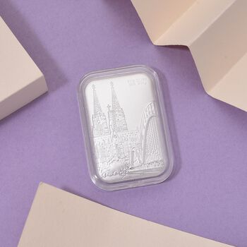 Barren in 999er Silber, K&ouml;lner Dom und Hohenzollernbr&uuml;cke