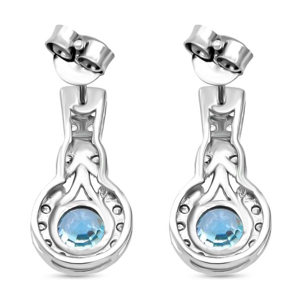 D'Joy AA blaue und wei&szlig;e Zirkon Ohrringe - 2 ct. image number 3