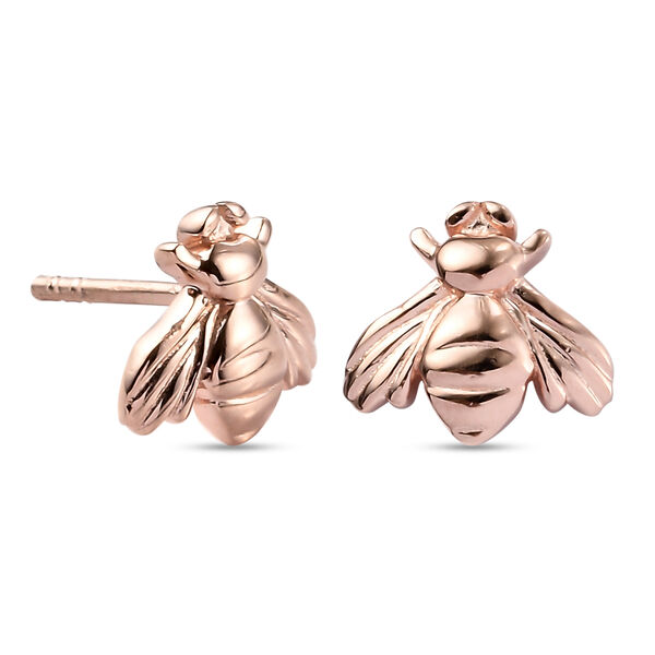 Honigbiene Ohrstecker 925 Silber ros&eacute;vergoldet image number 4