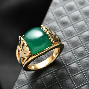 EverTrue Verde Onyx zweifarbiger Ring - 7,12 ct.