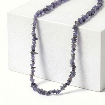 Tansanit Halskette 76 cm ca. 310.00 ct