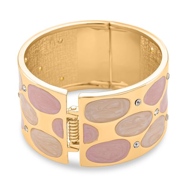 Weißer Kristall Armreif ca. 17 cm emailliert image number 5