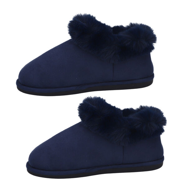 Kuschelige Kunstfell Hausschuhe, 36-37, Dunkelblau image number 6