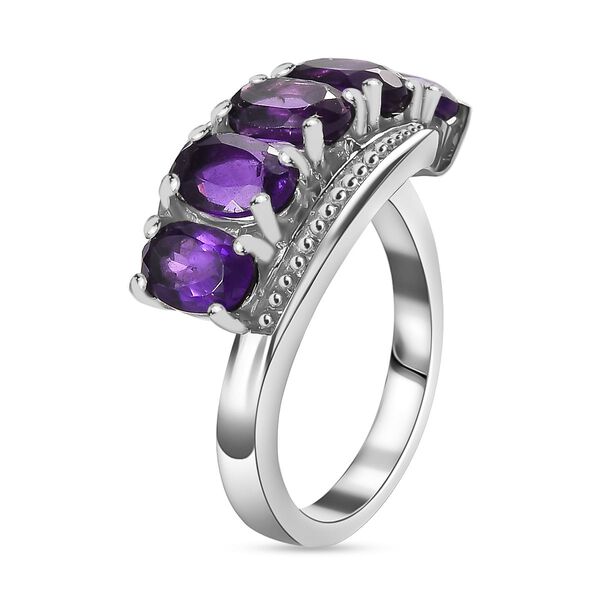 Afrikanischer Amethyst Ring Edelstahl (Größe 16.00) ca. 2,07 ct image number 4