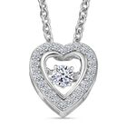 LUXURIANT DIAMOND - Lab Grown Diamant SI Schmuckset 925 Silber rhodiniert ca. 0.24 ct