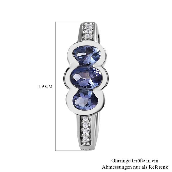 AA Tansanit und Zirkon Ohrringe - 1,35 ct. image number 5