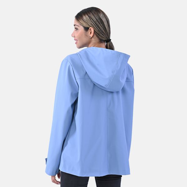 LA MAREY - Luxus Allround Jacke mit Kapuze, Größe M, Blau image number 2