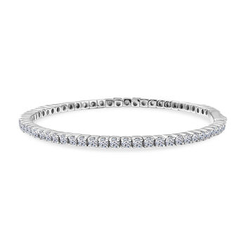 LUXURIANT SGL zertifizierter SI-GH Labor Diamant 19cm Armreif, 925 Silber rhodiniert - 5 ct.