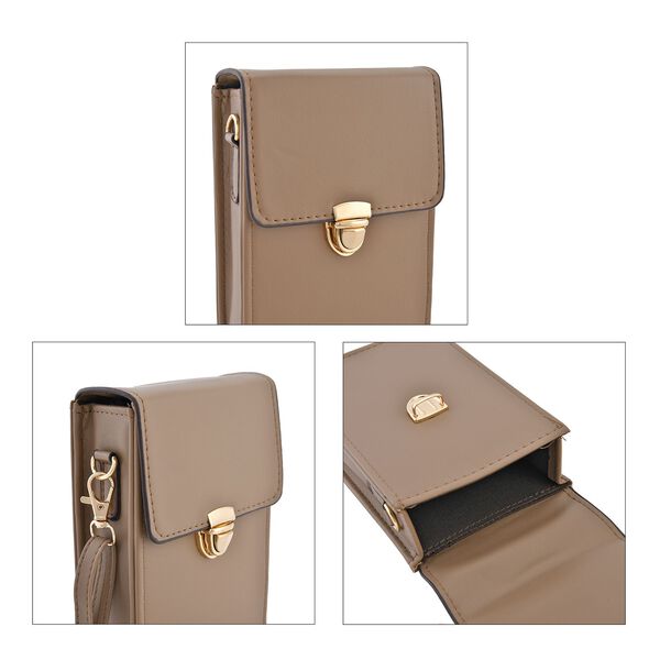 Crossbody Tasche mit RFID Schutz, Braun image number 5