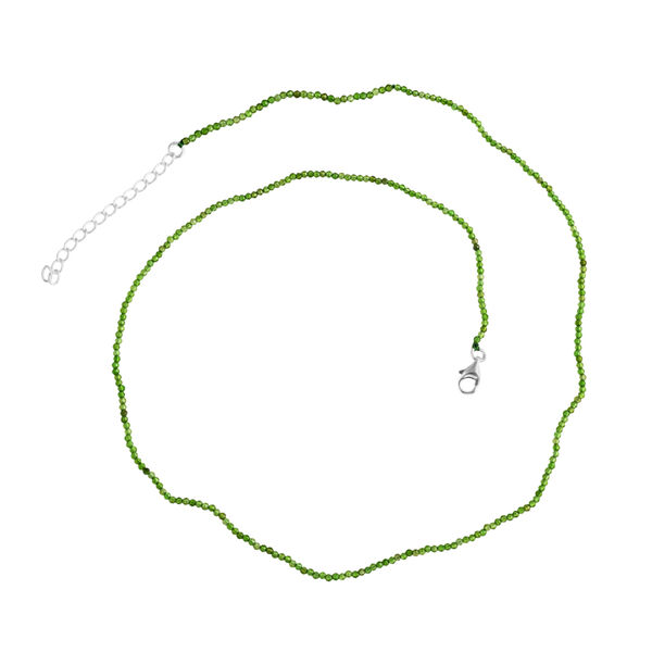 Nat&uuml;rliche Chromdiopsid 45+5cm Halskette - 10,45 ct.