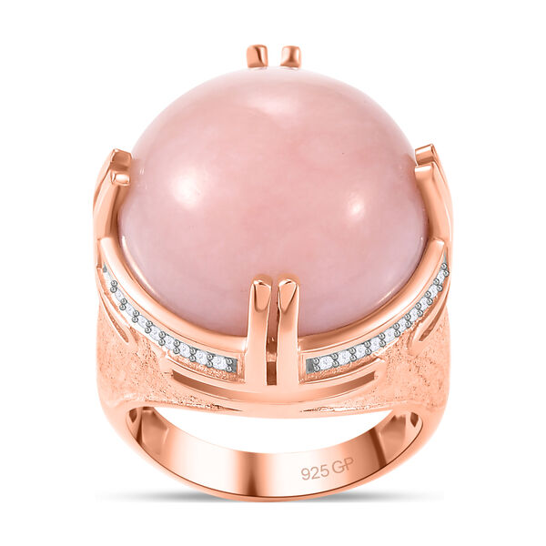 GP Royal Art D&eacute;co Collection- AA Peruanischer rosa Opal, Kanchanaburi blauer Saphir und Zirkon-Ring - 19,15 ct. image number 6