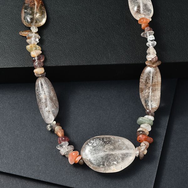 Dodolith und Multi Rutil Quartz Halskette, 60cm - 160 ct. image number 1