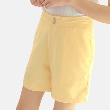 Unifarbene Shorts für Frauen, Beige, Größe 42