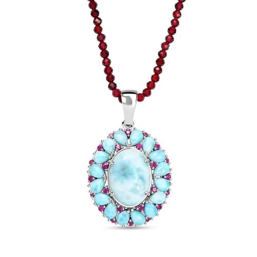 D’joy AA Larimar Schmuckset 925 Silber rhodiniert ca. 59.74 ct image number 0
