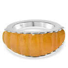 Gelbe Jade Ring 925 Silber Rhodium-Überzug image number 0