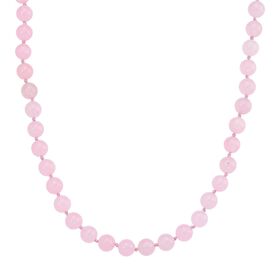 Rosa Morganit Farbiger Quarzit Halskette ca. Flexibles cm Reiner Edelstahl ca. 270.00 ct