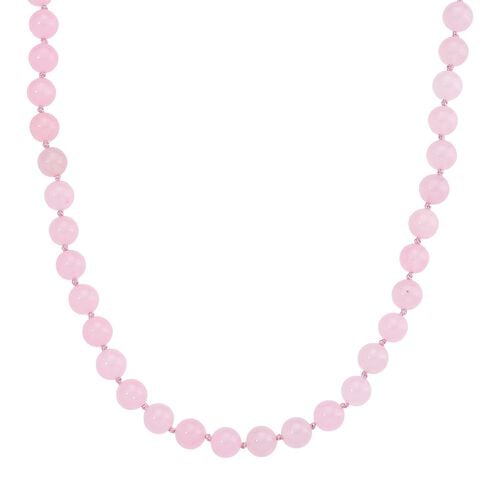 Rosa Morganit Farbiger Quarzit Halskette ca. Flexibles cm Reiner Edelstahl ca. 270.00 ct image number 0
