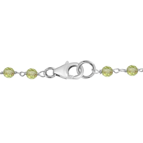 Peridot Halskette ca. 50 cm 925 Silber rhodiniert ca. 20.00 ct image number 5