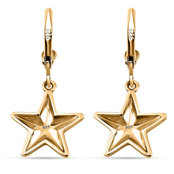 Stern Ohrringe 925 Silber vergoldet image number 4