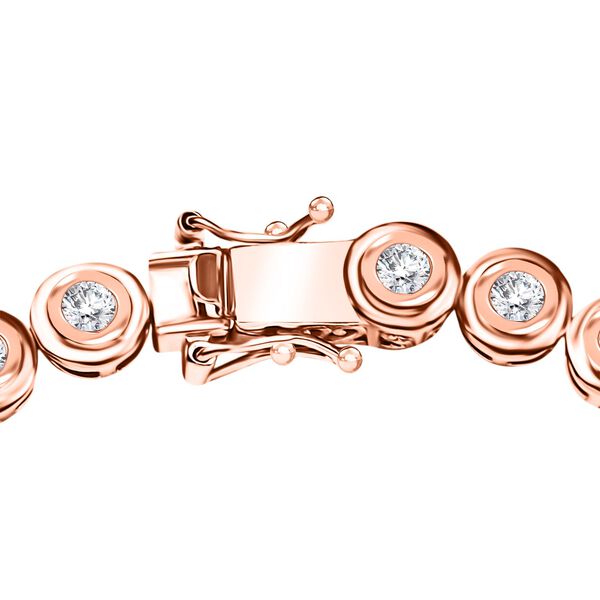 LUXURIANT DIAMANT - Lab Grown Diamant SI Armband ca. 19 cm 925 Silber 750 Roségold Vermeil ca. 3,90 ct. image number 3