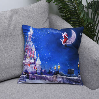 Weihnachts-Kissen mit F&uuml;llung und LED Licht, Gr&ouml;&szlig;e 45x45 cm, Weihnachsnacht