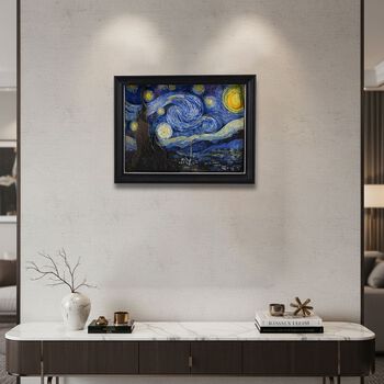 LIVMORE 3D DIY Bilderrahmen Bastelset Sternennacht Motiv 22 x 13 x 17 cm Blau