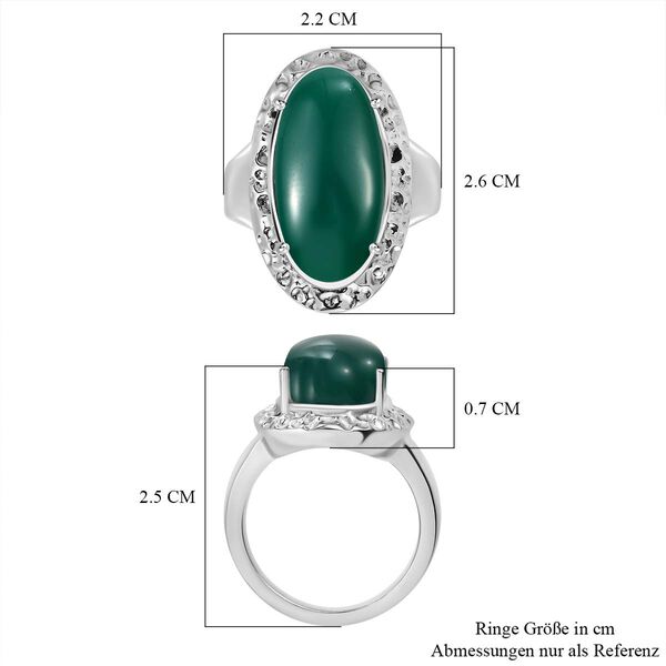 Verde Onyx Ring Edelstahl (Gr&ouml;&szlig;e 18.00) ca. 11,77 ct image number 7