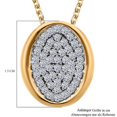 LUXURIANT DIAMOND - Lab Grown Diamant SI-GH SGL zertifiziert Schmuckset 925 Silber Gelbgold Vermeil ca. 0,50 ct. image number 4