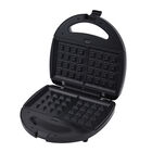 HOMESMART - tragbarer Sandwichmaker mit 3 austauschbaren Einsätzen, Größe 24x23x9 cm, Schwarz image number 5