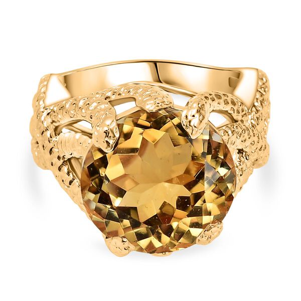 Citrin Ring Messing (Gr&ouml;&szlig;e 17.00) ca. 10,47 ct