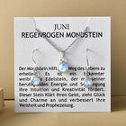 Regenbogen Mondstein-Anhänger und Ohrringe aus 925 Silber, mit Kette aus Edelstahl ca. 2,76 ct image number 8