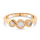 LUSTRO STELLA Hergestellt mit SWAROVSKI ZIRKONIA Ring 585 Vergoldet (Größe 16.00) ca. 0,85 ct