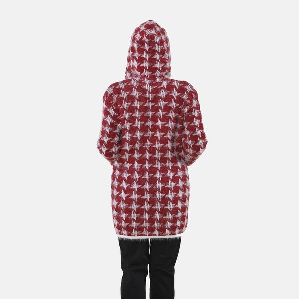 Kuschelweicher, geschmeidiger Cardigan mit zwei Taschen, 114x82 cm, rot image number 3