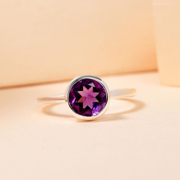 Afrikanischer Amethyst Ring, 925 Silber (Gr&ouml;&szlig;e 16.00) ca. 1.19 ct image number 2