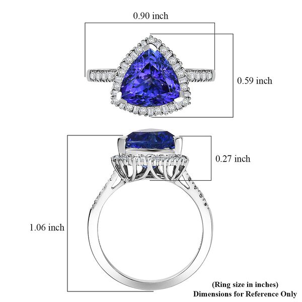 RHAPSODY AAAA Tansanit und Diamant Ring in 950 Platin - 3,62 ct. image number 5