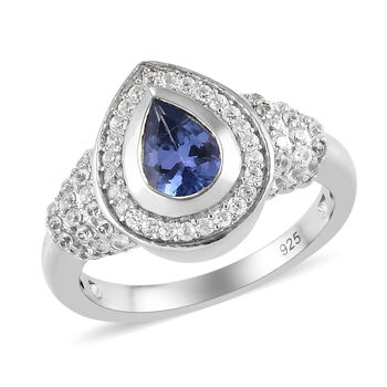 Tansanit und Zirkon Ring - 1,43 ct.