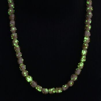 Wei&szlig;e Halskette im Murano-Stil, 50+5cm