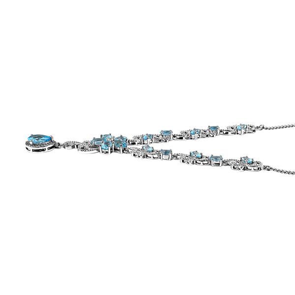 Schweizer Blautopas-Halskette, ca. 45 cm, ca. 7,67 ct image number 4