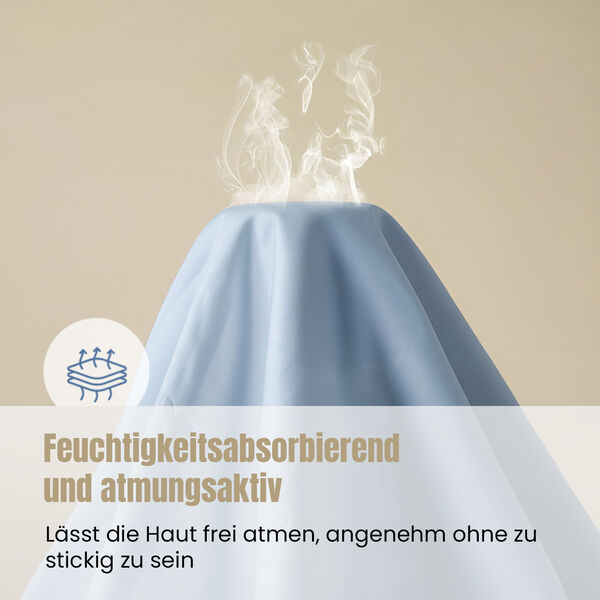 Serenity Night 100% Maulbeerseide Seidendecke mit 350gsm Seidenfüllung, 135x200cm, Blau image number 6