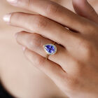 Premium Tansanit und weißer Diamant-Ring, 585 Gelbgold  ca. 2,38 ct image number 2