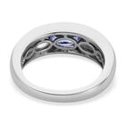 Tansanit Ring 925 Silber Platin-Überzug image number 5