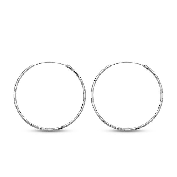 Rhodinierte Creolen, 925 Silber image number 4