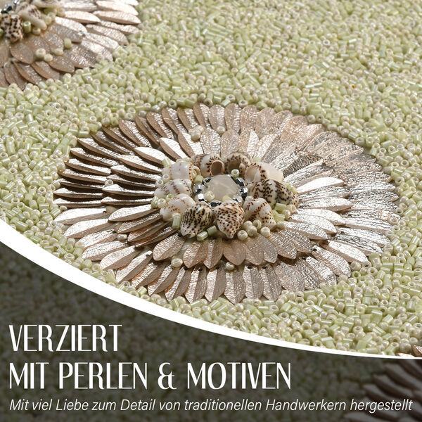 Schmuckbox bestickt mit Perlen und Pailletten, Pistaziengrün image number 4