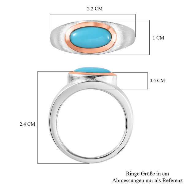 Amerikanischer, natürlicher, Sleeping Beauty Türkis-Ring - 1,11 ct. image number 7