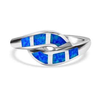 Simulierter blauer Opal-Ring