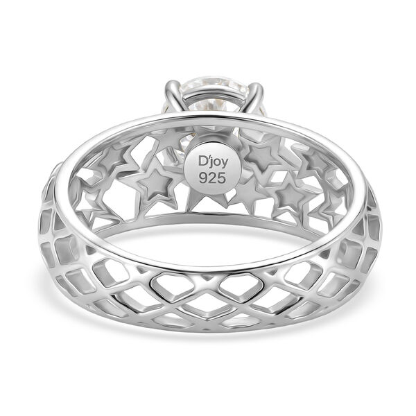 D'Joy Moissanit Ring 925 Silber Platiniert (Gr&ouml;&szlig;e 17.00) ca. 1,20 ct image number 5