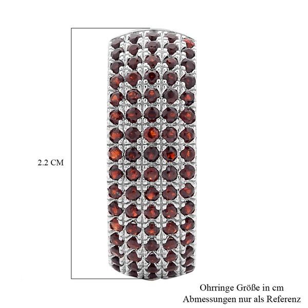 Rote Granat Ohrringe, 925 Silber rhodiniert ca. 0,84 ct image number 6