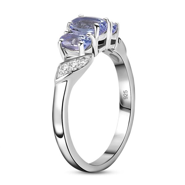 Tansanit Ring, 925 Silber rhodiniert, (Gr&ouml;&szlig;e 20.00) ca. 1.02 ct image number 5