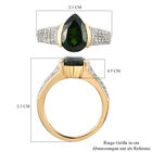 Natürlicher Chromdiopsid und Zirkon Ring 925 Silber vergoldet  ca. 2,58 ct image number 6